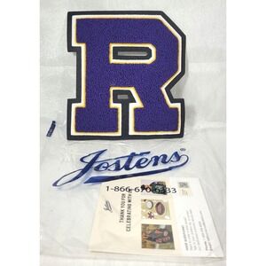 Jostens‎ Large Sew-on Chenille Purple Varsity Letter 'R' - 6.75" x 6.25"
